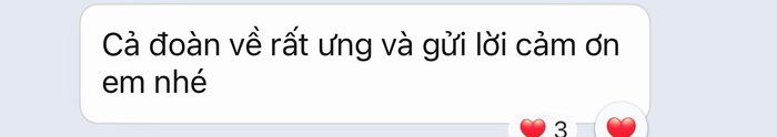 Tin nhắn feedback của Ngô Thúy